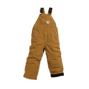 NWT Carhartt Kids Canvas Bib Overall Quilt Flannel Lined Baby 24 Months Ret $40